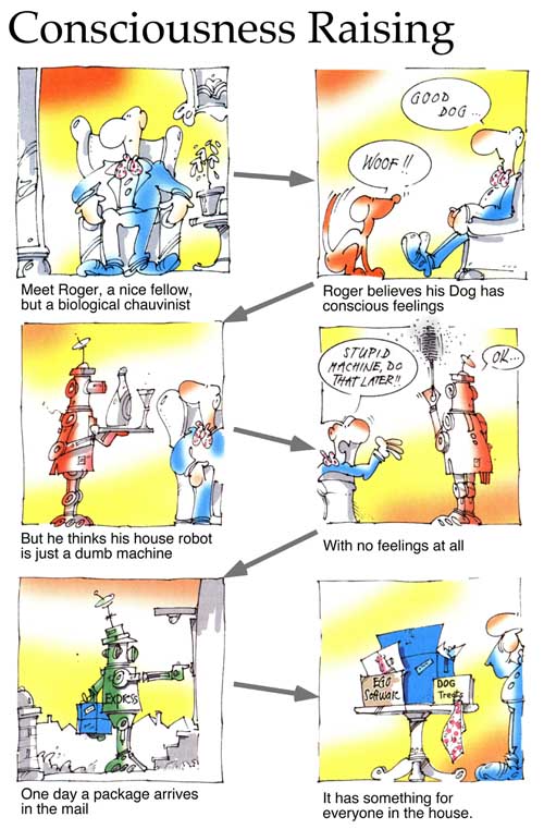 Consciousness-raising cartoon, page 1 of 2